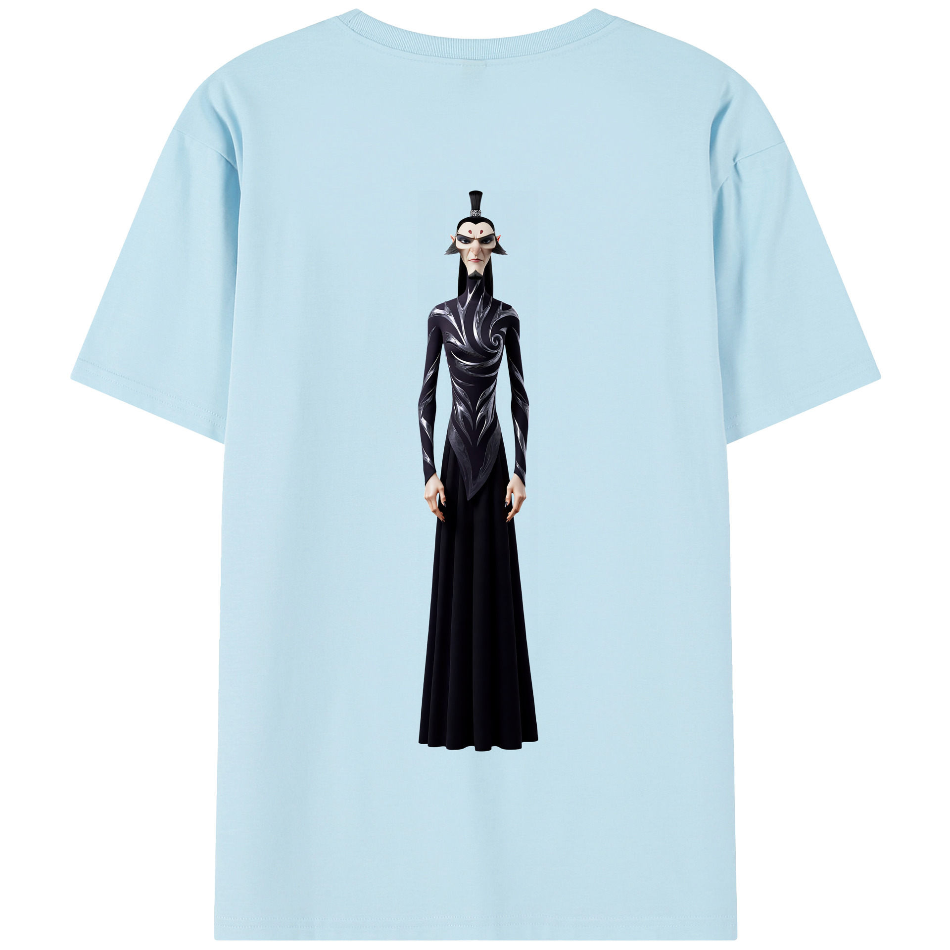 （画像用） Ne Zha 2 ナタ 魔童の大暴れ 綿100％半袖Tシャツ（背面プリント）